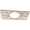 Ekena Millwork Hoover Wood Fretwork Pierced Ceiling Medallion, Alder, 28"W x 14"H x 10 3/8"ID x 3/8"T CMWP28X14X0375HOAL - alternate 2